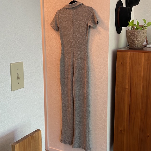 NWT Silver Collared Jumpsuit. - Picture 2 of 3
